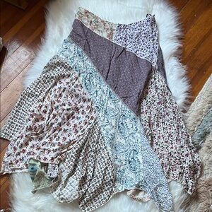 Floral Patchwork Maxi Skirt